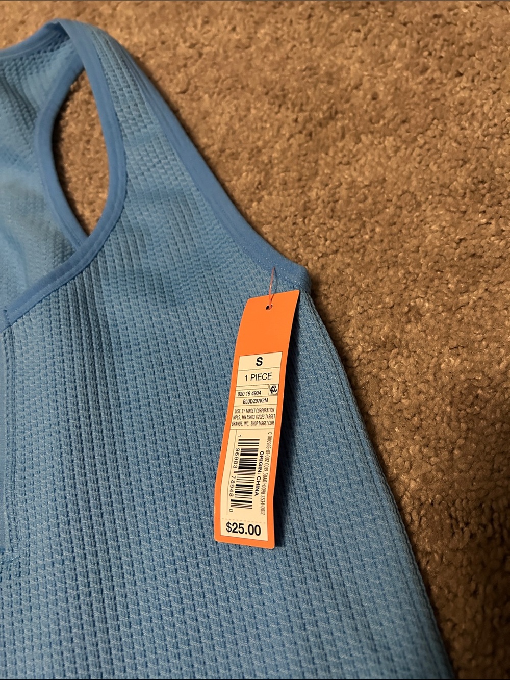 Colsie Blue Ribbed Henley Romper - Picture 2 of 2